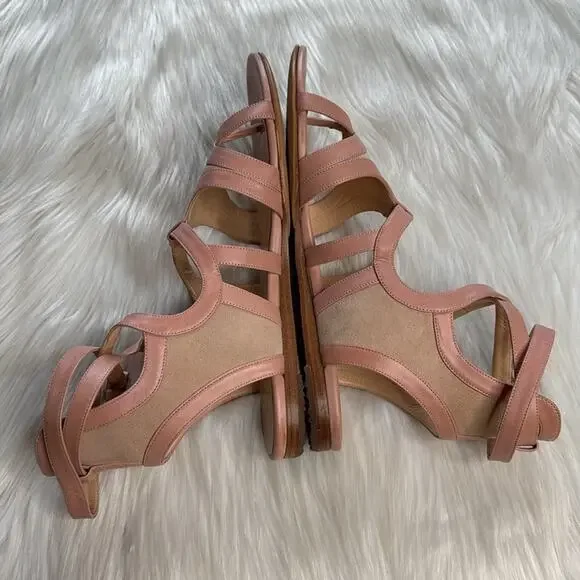Balenciaga Pink Suede and Leather Gladiator Sandals - Picture 5 of 12